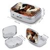 Square Pill Box I Love My Dog Dachshunds Pill Case 2 Compartment Medicine Pill Organizer for Purse & Pocket Portable Travel Pillbox Medicine Vitamin Cod Liver Oil Storage Box Organizer view 2