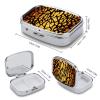 Square Pill Box Animal Giraffe Print Pill Case 2 Compartment Medicine Pill Organizer for Purse & Pocket Portable Travel Pillbox Medicine Vitamin Cod Liver Oil Storage Box Organizer view 2