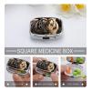 EKYOSHCZ Square Pill Box Animal Tiger Pill Case 2 Compartment Medicine Pill Organizer for Purse & Pocket Portable Travel Pillbox Medicine Vitamin Cod Liver Oil Storage Box Organizer, Style-5 view 3