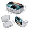 Square Pill Box Fishing Boat Pill Case 2 Compartment Medicine Pill Organizer for Purse & Pocket Portable Travel Pillbox Medicine Vitamin Cod Liver Oil Storage Box Organizer view 2