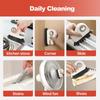 2 in 1 Groove Cleaning Brush Window Track Cleaning Tools, Door Window Groove Cleaning Brush with Hidden Scraper, Multifunction Hard Bristle Crevice Cleaning Brushes for Sliding Door Track (5, Gray) view 3