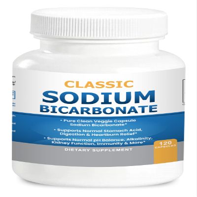 Classic Sodium Bicarbonate 650mg Natural Organic Use Sodium Bicarbonate Powder Pills Sodium Bicarbonate Tablets (caps) Stomach Acid Alkalinity 120caps