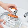 GpahrrDnij Automatic Pressurised Liquid Pot Scrubbing Brush Dishwasher Brush Non Stick Steel Dishwashing Brush Dish Scrub (Grey, One Size) view 3