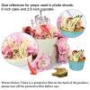12 Pieces Acrylic Happy Birthday Butterfly Cupcake Toppers for Party, Engraved Mirror Acrylic Cake Disc for DIY Cupcake Decoration (Gold) view 3
