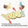 12 Pieces Acrylic Happy Birthday Butterfly Cupcake Toppers for Party, Engraved Mirror Acrylic Cake Disc for DIY Cupcake Decoration (Gold) view 4