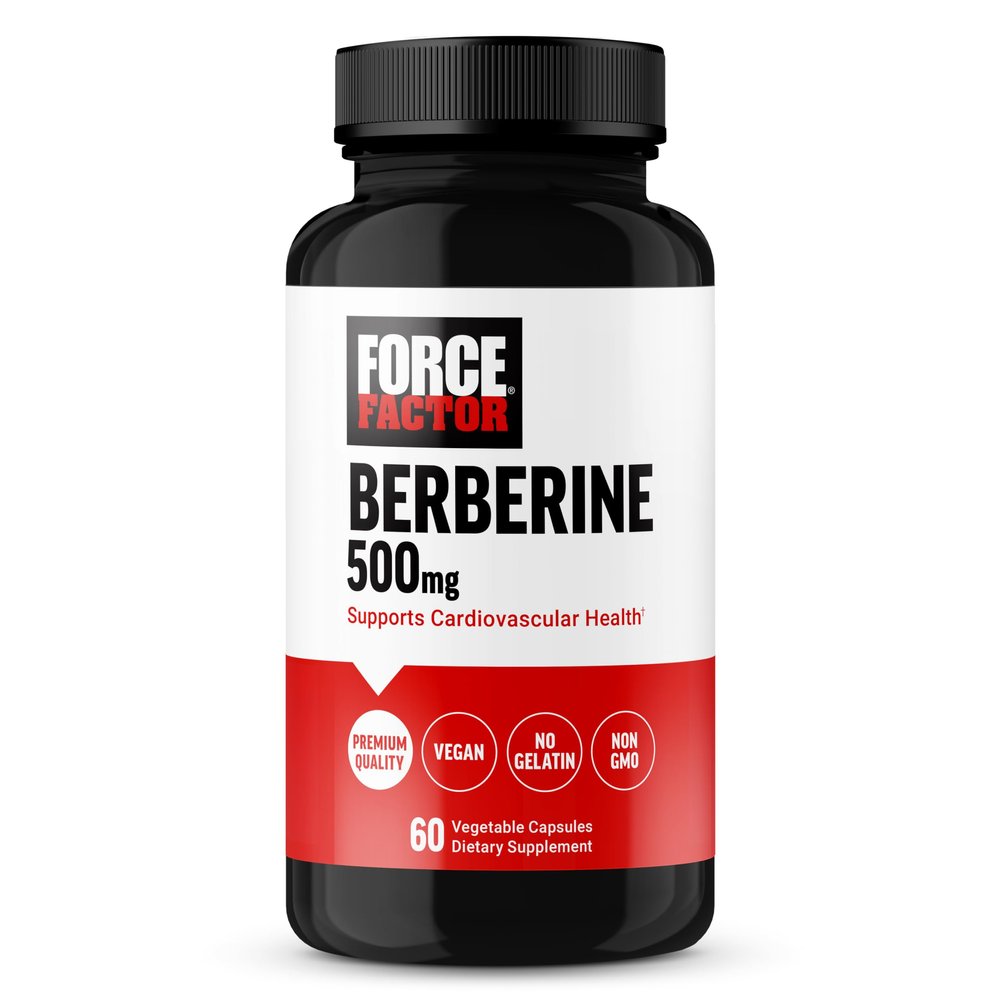 Force Factor Berberine Supplement, 500mg, 60 Vegetable Capsules