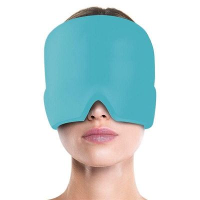 NineLife Basics Versatile Ice Therapy Head Mask Blue, 9 x 0.72 x 6 Inch