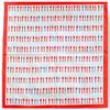 Manekineko-Ai Furoshiki Wrapping Cloth 100% Cotton fabric,Lunch cloth,Cutlery pattern,Red,Made in Japan 19.6"x19.6" view 1