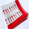 Manekineko-Ai Furoshiki Wrapping Cloth 100% Cotton fabric,Lunch cloth,Cutlery pattern,Red,Made in Japan 19.6"x19.6" view 2