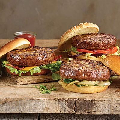 The Steakburger Experience with Restaurant-Quality Classic, Cheddar Bacon, and Sweet Vidalia Onion Premium Beef Steak burger Flavors and Cooking Instructions from Kansas City Steak Company