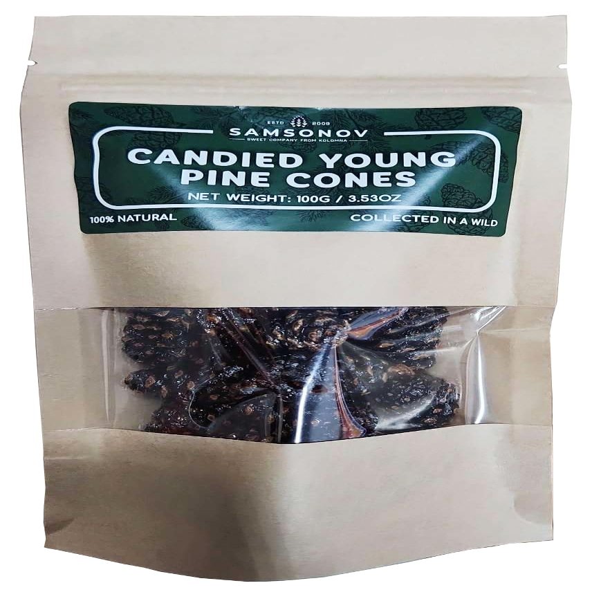 Samsonov & Partners Candied Young Pine Cones Siberian Delicacy 100g/ 3.53oz - Pack of 2