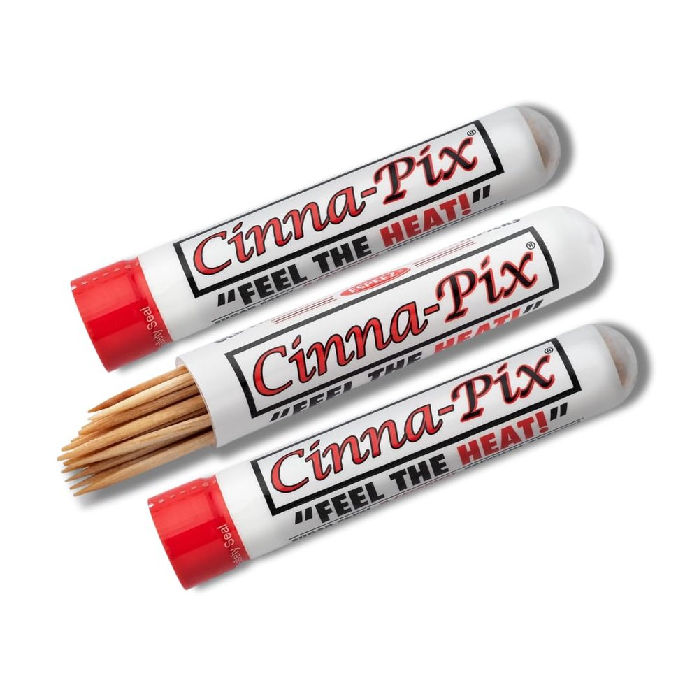 Cinna-Pix Cinnamon Toothpicks - Gift Pack of 3 Tubes (60 Toothpicks Total) By Lyza's Sweet's & Treats