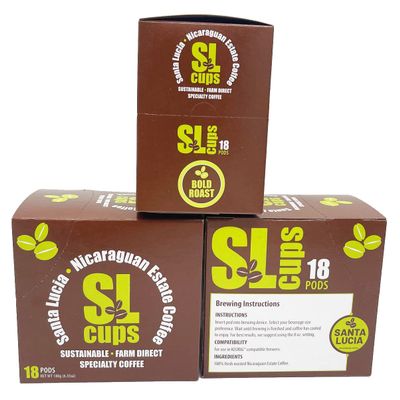 Santa Lucia Coffee Summit Roast SL Bold Cups  Specialty Nicaraguan Single-Origin - Premium Small Batch - Rich & Smooth Flavor - Low Acid - Farm Direct - Bold Roast - 18ct (Pack of 2)