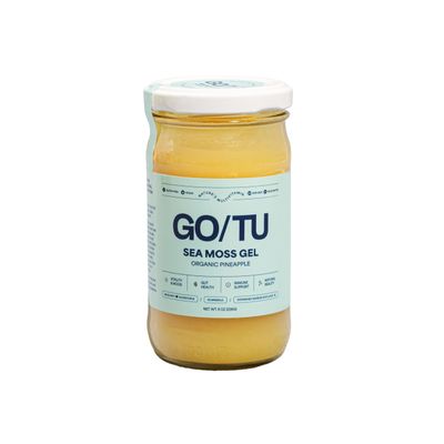 GO/TU Sea Moss Gel Pineapple 8oz Wildcrafted in St. Lucia, Made in Costa Rica, Ministry of Health Certified Gut, Skin, Immunity Support, Energy Boost, Vegan, Non-GMO, No Preservatives