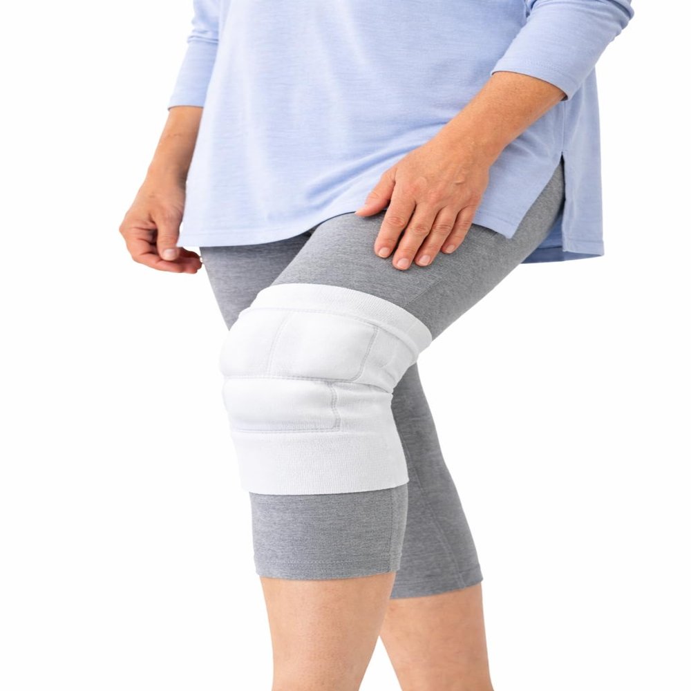 ChillFlex Reusable Knee Ice Sleeve Gentle Cold Therapy for Morning Stiffness & Swelling, Soft Slip-On Ice Pack Wrap for Daily Comfort