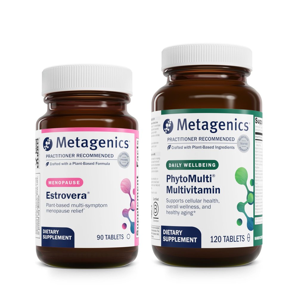 Metagenics Bundle - HerWellness Estrovera & PhytoMulti - 90 Tablets of Estrovera for Hot Flashes, Menopause Relief & Night Sweats* - 120 Tablets of PhytoMulti for Overall Health & Aging*