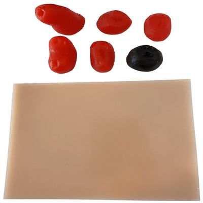 Silicone Stoma Model Set for Simulation, ostomy Care Practice, Demonstration, 6 Stomas
