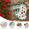 3-Ply Christmas Paper Napkins Disposable: Guest Dinner Hand Towels, Xmas Table Decorative for Bathroom Home Kitchen, Holiday Cocktail Party Decor, Red White Green (4.3x7.9 Inches, Count, 100) view 4