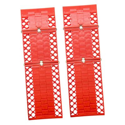 Anneome 1pair Foldable Recovery Traction Mats for Car Truck and Van Emergency Tire for Mud Ice and Snow Compact and Portable Vehicle Recovery Tool