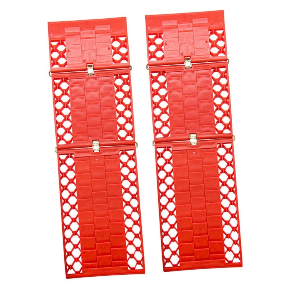 Anneome 1pair Foldable Recovery Traction Mats for Car Truck and Van Emergency Tire for Mud Ice and Snow Compact and Portable Vehicle Recovery Tool
