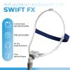 Headgear with Frame Replacement for ResMed Swift FX Nasal Pillows Mask, Comfortable CPAP Mask Head Strap Including Adjustable Silicone Frame & Back Headgear & 2 Strap Wraps view 3