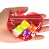 100pcs Mini Bags for Small Business, 2x3 inch Heart-Shaped Jewelry Bags Clear Mylar Ziplock Baggies Cute Packaging Supplies for Earring Sample (Red) view 2