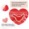100pcs Mini Bags for Small Business, 2x3 inch Heart-Shaped Jewelry Bags Clear Mylar Ziplock Baggies Cute Packaging Supplies for Earring Sample (Red) view 3