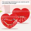 100pcs Mini Bags for Small Business, 2x3 inch Heart-Shaped Jewelry Bags Clear Mylar Ziplock Baggies Cute Packaging Supplies for Earring Sample (Red) view 4