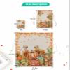 Victoroes Fall Drawstring Gift Bags 10 Pieces, 5" x 7" Small Pumpkin Flowers Maple Leaves Bow Linen Texture Gift Bag Reusable Fabric Wrap Bags for Seasonal Autumn Thanksgiving Holiday Decor view 4