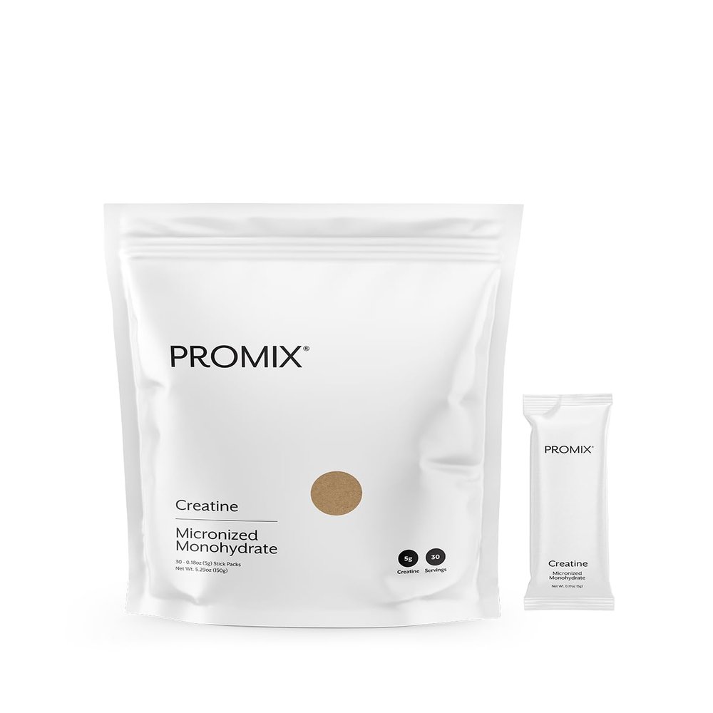 ProMix Nutrition Creatine Monohydrate Travel Packs, 5g of micronized Clean Creatine for Men and Women, Supports Muscle Growth & Recovery, Vegan - 30 Servings