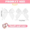 30PCS Small Bows for Crafts, Self Adhesive White Satin Bows for Gift Wrapping, 2" Bow Decorations Pre Tied Bows with Sticky Gel Pads for Birthday Party Wedding Decorations Craft Gift Bakery Candy Bags view 2