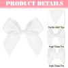 30PCS Small Bows for Crafts, Self Adhesive White Satin Bows for Gift Wrapping, 2" Bow Decorations Pre Tied Bows with Sticky Gel Pads for Birthday Party Wedding Decorations Craft Gift Bakery Candy Bags view 3