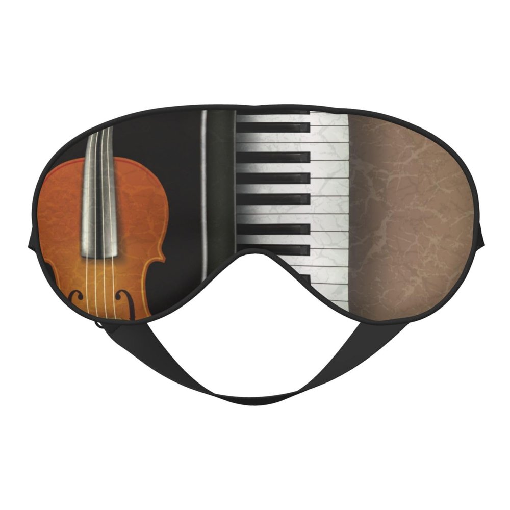 Abstract Music Grunge Piano Women's Men's Sleep Mask Soft Eye Mask Blackout Eye Blindfold Fashion Nap Sleeping Eyeshade