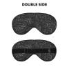Black Floral Women's Men's Sleep Mask Soft Eye Mask Blackout Eye Blindfold Fashion Nap Sleeping Eyeshade view 2