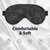 Black Floral Women's Men's Sleep Mask Soft Eye Mask Blackout Eye Blindfold Fashion Nap Sleeping Eyeshade view 3