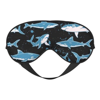 Blue Shark Women's Men's Sleep Mask Soft Eye Mask Blackout Eye Blindfold Fashion Nap Sleeping Eyeshade