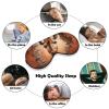 A Giraffe Is Looking through Wall Soft Eye Mask with Adjustable Strap Light Blocking Night Sleeping Travel Nap for Men Women view 4