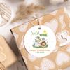 Emma Pink Studio Personalized Safari Birthday Gift Tags, Custom Jungle Animals Goody Bag Tags, Kids Birthday School Event Round Tags (2.5" - 12 tags/set) view 2