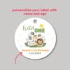 Emma Pink Studio Personalized Safari Birthday Gift Tags, Custom Jungle Animals Goody Bag Tags, Kids Birthday School Event Round Tags (2.5" - 12 tags/set) view 3