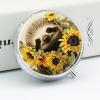 Sloth Sunflower Printed Pill Box Small Pill Case for Purse & Pocket 3 Compartment Travel Pill Boxes Metal Round Small Pill Organizer to Hold Vitamins, Medication, Fish Oil and Supplements view 4