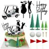 15 Pcs Golf Cake Decorations Golf Birthday Cake Toppers Golf Theme Cake Decorations with Cart Flag Golf Ball for Golf Theme Party Supplies view 1