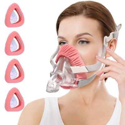 4 Pack Pink Mask Liner Pads Intended for F20 CPAP Mask Liners Cool and Silk Feel Cover One Size Compatible with Most Full Face Mask Improve The Comfort of Wearing The Mask Reduce Noise
