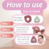 4 Pack Pink Mask Liner Pads Intended for F20 CPAP Mask Liners Cool and Silk Feel Cover One Size Compatible with Most Full Face Mask Improve The Comfort of Wearing The Mask Reduce Noise view 2