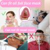 4 Pack Pink Mask Liner Pads Intended for F20 CPAP Mask Liners Cool and Silk Feel Cover One Size Compatible with Most Full Face Mask Improve The Comfort of Wearing The Mask Reduce Noise view 3