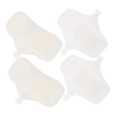 GOOHOCHY 4pcs Reusable Menstrual Pads Washable Panty Liners for Period Cotton Sanitary Napkins Leakproof Wings for Women