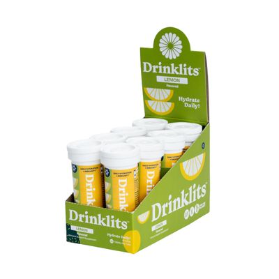 Drinklits Lemon Immune Support Fizzy Tablets (8) Tube Bundle | Daily Immunity - 0g Sugar - Vitamins - Electrolytes - Botanicals | 80 Servings  10 Tablets per Tube