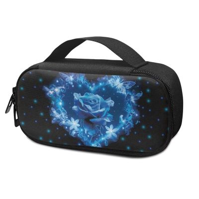 Goronwyfloyd Blue Rose Insulin Cooler Travel Case Diabetic Carrying Cooling Bag for Insulin Pen and Diabetic Supplies Dustproof and Protective