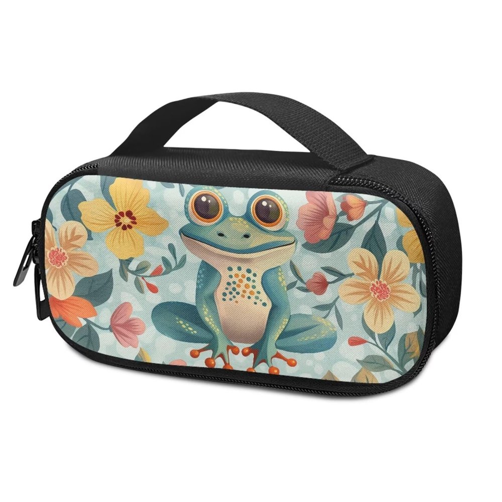 Goronwyfloyd Frog and Floral Insulin Cooler Pen Case Diabetic Carrying Cooling Bag for Insulin Pen and Diabetic Supplies Dustproof and Protective