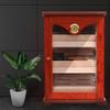 Cigar Humidor, Cedar Lining And Dividers Humidor With Hygrometer And Humidifiers, Cigar Accessories, Cigar Gifts For Men, Holds 100 Cigars view 2