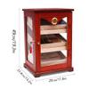 Cigar Humidor, Cedar Lining And Dividers Humidor With Hygrometer And Humidifiers, Cigar Accessories, Cigar Gifts For Men, Holds 100 Cigars view 3